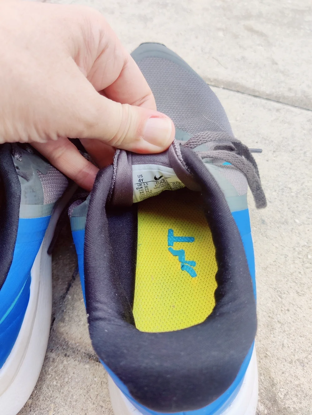Nike Gray and Blue  Running Shoes